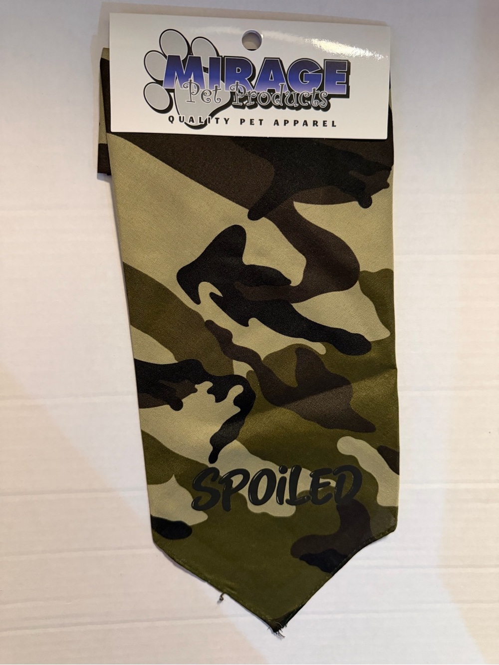 (2) Mirage Pet Products "Spoiled" Camo Dog Bandana in green camo
